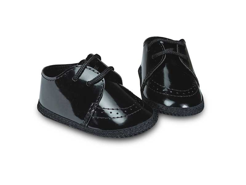 Zapatitos varón bebe no caminante charol negro GYD