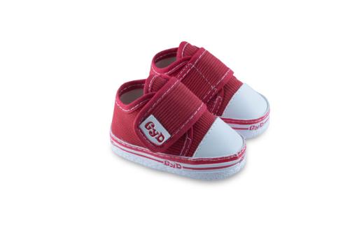 Zapatilla de Bebé de Corderoy Roja