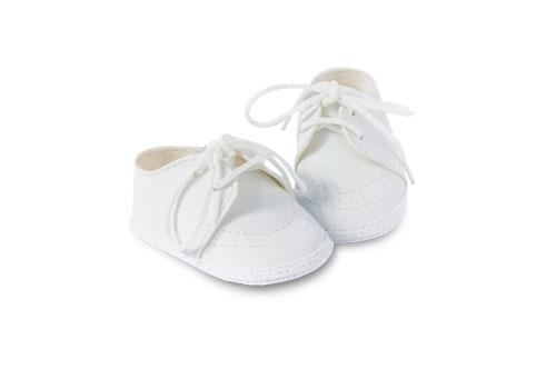Zapatito de Bebé Varón con Cordones Blanco