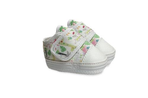 Zapatilla de Bebé Lona con Dibujos de Palmeras
