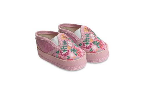 Pancha de Bebé Lona Rosa con Motivos de Flores