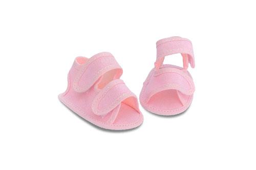 Sandalia de Bebé Nena de Lona Rosa