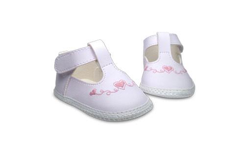 Badana de Bebé Nena Blanca con Diseño de Corazones en Rosa