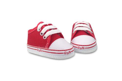 Zapatilla de Bebé Lona Color Rojo