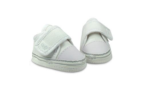 Zapatilla de Bebé Lona lisa Blanco