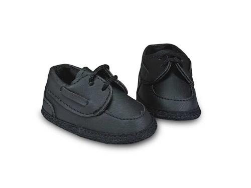 Mocasín de Bebé Varón con Cordones Negro