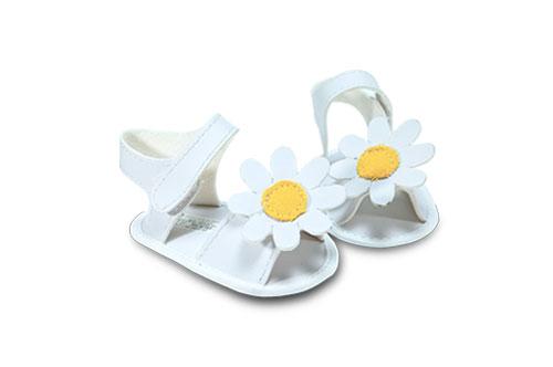 Sandalia de bebé con detalle de Flor en Amarillo